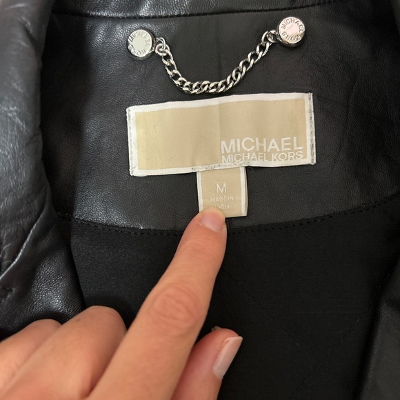 Michael Kors Leather Jacket - Picture 2 of 5
